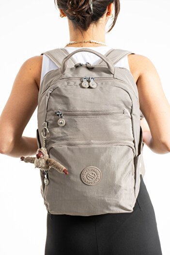 mackrock sports Unisex Water Resistant Crinkle Fabric Multi-Compartment Medium Size Dark Gray Color Laptop School and Backpack