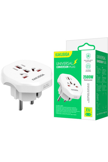 REDz Accessories KSC-1226 Socket Converter, Multi-Connector UK/US/AUS, Power 2500W, White