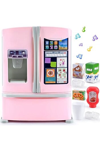 Toybox Kitchen Playset Toys Refrigerator Toy with Mini Food Set with Music and Light for Children