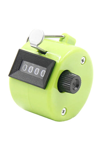 Choice3 Green Handheld 4 Digital Tally Counter Mechanical Manual Palm Clicker Number Count Assorted 8 Color