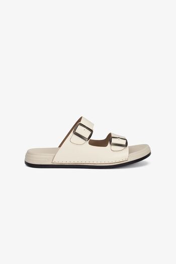 Barmea Luxury Vegetal Leather Men's Slippers - 1002 Bone Kk510