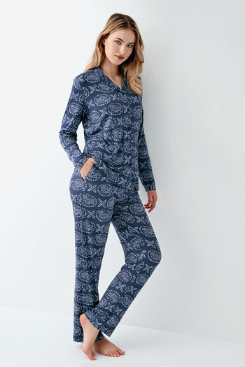 Arnetta Women's Blue Shirt Pajamas