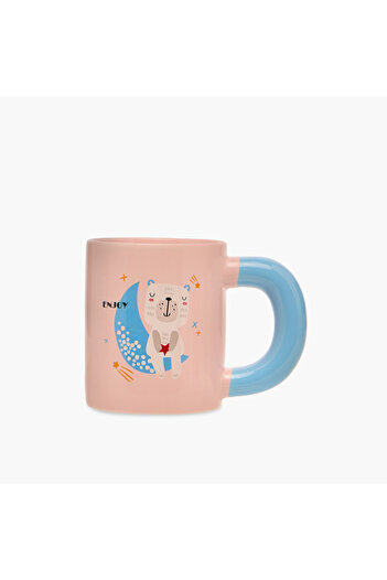 Lifestyle Cat Print New Bone China Mug with Handle - 420 ml