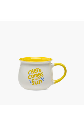 Lifestyle Slogan Print Ceramic Mug - 400 ml