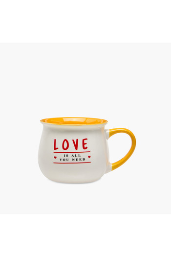 Lifestyle Typographic Detail Ceramic Mug - 400 ml
