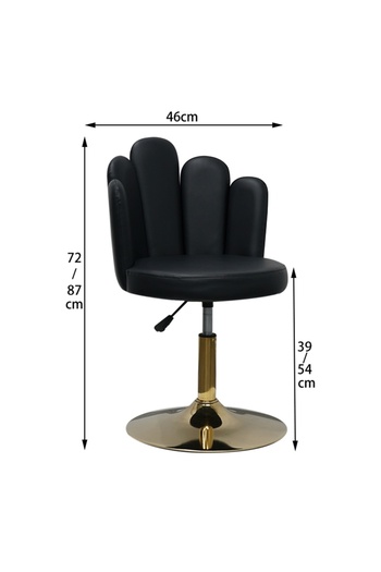 Cupio Kosmetické křeslo Glam Petal - černé