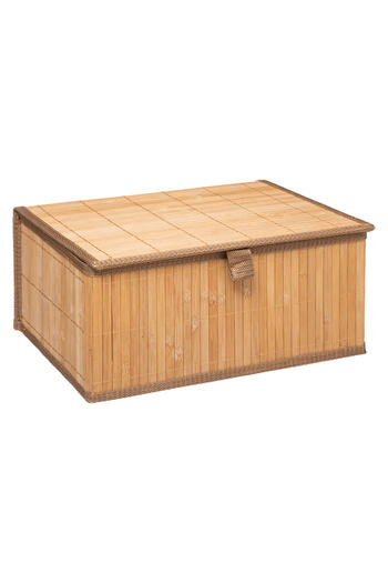5FiveSmart Set of 3 rectangular 5Five bamboo boxes, sizes S-M-L, 32x25x16 cm, natural