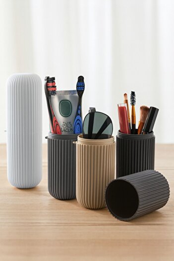 Dükkanönü 3 Pieces Travel Box, Glasses Box, Toothbrush Box, Makeup Box, Multi-Purpose Box Kp-167
