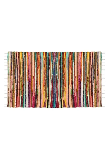 TOPI TOY Multicolored rug, traditional, rustic, 120x90 cm, cotton and polyester