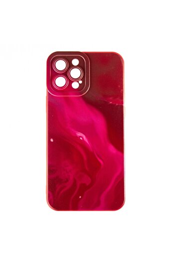 OEM Soft Waves Collection Back Cover Compatible with iPhone 12 Pro Max - Red