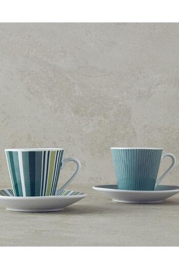 English Home Lori Porcelain 4 Piece Coffee Cup Set for 2 People Dark Green 80 ml (August 4, 2025)