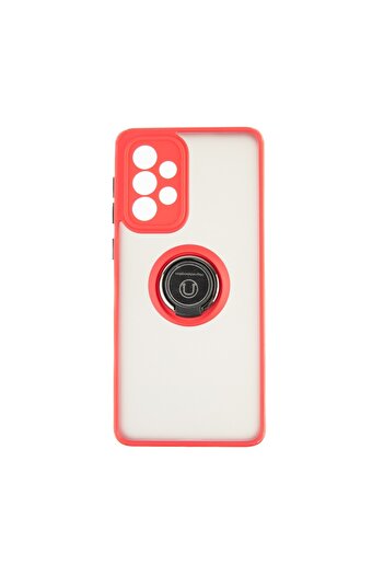 OEM Soft Shape Collection Back Cover With Ring Compatible with Samsung Galaxy A33 5G - Red