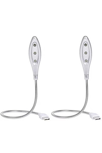 Taimi Pack Of 2 Portable USB LED Lamp, High-Brightness, Flexible Gooseneck