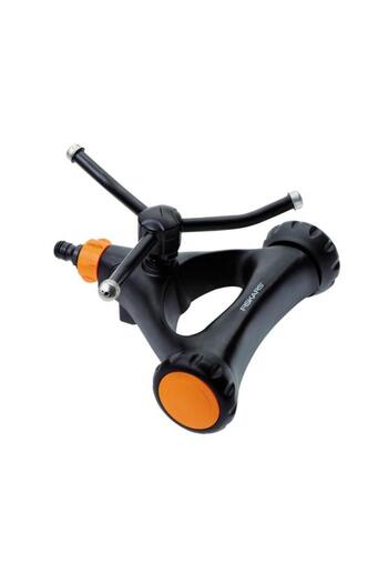 FiSKARS Universal Rotating Sprinkler with Wheels 1023657, Metal Head