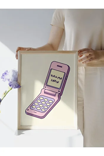 studio duha 'Don'T Wash' Poster - Retro Telephone Illustration Frameless Painting – Motivating Wall Decor