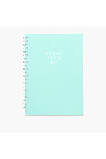 Lifestyle Slogan Print A4 Ruled Spiral Notebook