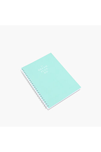 Lifestyle Slogan Print A4 Ruled Spiral Notebook