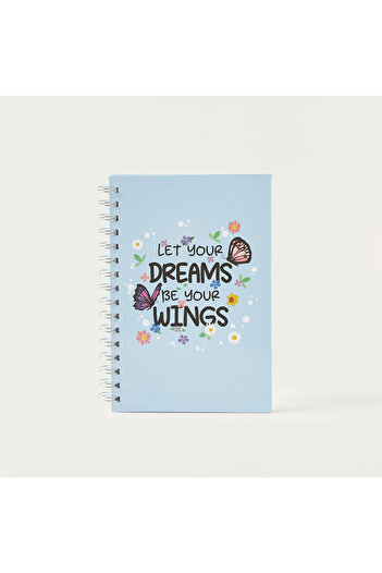 GLOO Slogan Print Spiral Bound Ruled A5 Notebook