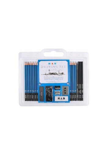 H&B Set creioane pentru schite si desen H&B, 26 in 1