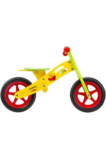 Pegas Bicicleta fara pedale din lemn Seven-WTP, Galben/Verde