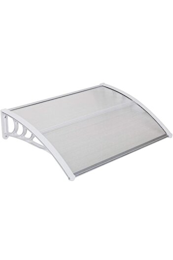 Alma Net Office Modular Awning, White with Transparent Polycarbonate, 120 x 100 cm