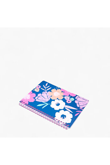 Lifestyle Floral Print 60-Sheet Ruled Sprial A5 Notebook