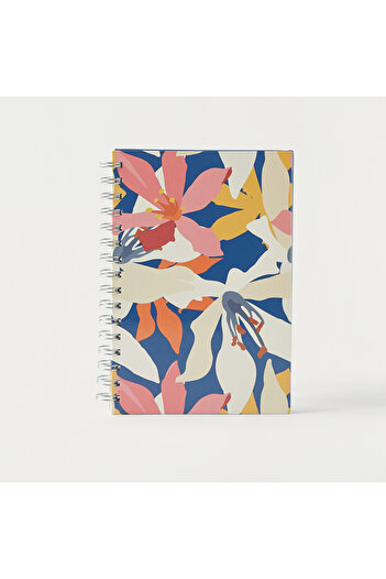 GLOO Tropical Print Spiral Bound Ruled A5 Notebook