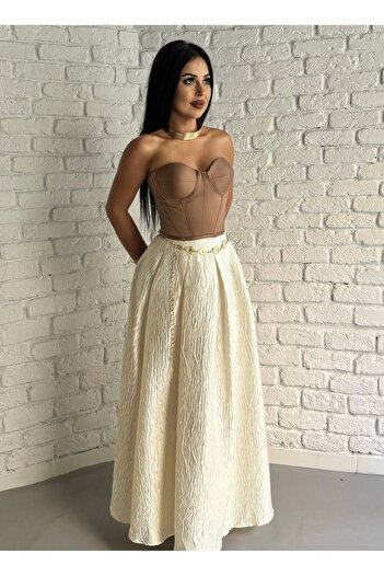 moneta boutique Γυναικείο σατέν κορσέ με κορδόνια στην πλάτη