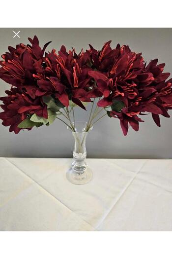 tml temalife 2 Bunches (5 Branches) Christmas Mother 34 cm Hand Bouquet Vase Arrangement Decor Flower