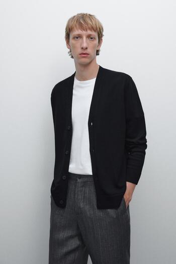Massimo Dutti %100 pamuk triko hırka