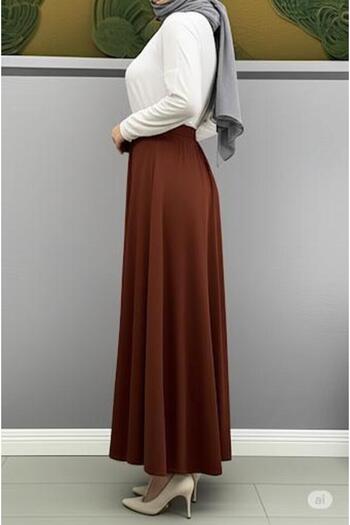 ECEYLÜL MODA Scuba Crepe Belle Lastic Flare Skirt(93-94cm Length)