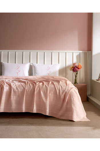 Madame Coco Mathilda Double 100% Cotton Karde Plain Pique Set - Powder