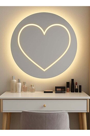 Taimi Wall Mirror 70x70cm-Elegant Design Mirror with 3- Light Levels-For Makeup,Dressing Room,Living Room