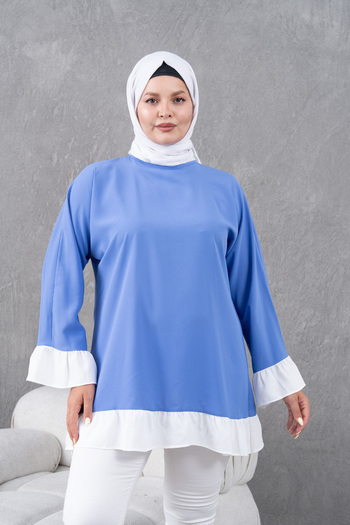 Fzd filizzade Garnished Ruffled Loose Tunic