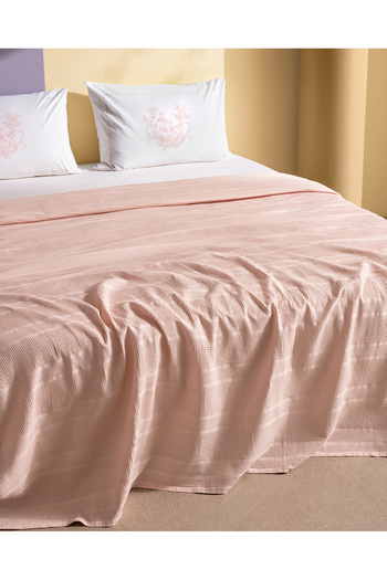 Madame Coco Mathilda Double 100% Cotton Karde Plain Pique Set - Powder