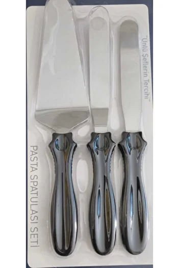 Eşya Dünyası Set of 3 Stainless Steel Cake Spatulas