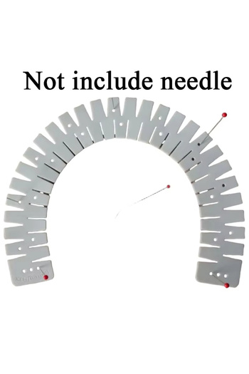 Choice Grey 1pc Silicone Hemmer Flexible Sewing Tool Hem Ruler Sewing Auxiliary Tool with Marking Holes for