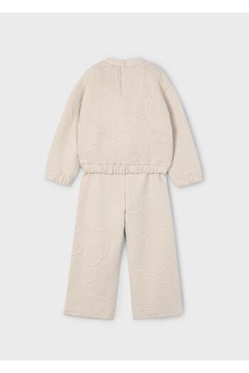 MAYORAL Girls' Embossed Wide Leg Tracksuit Set