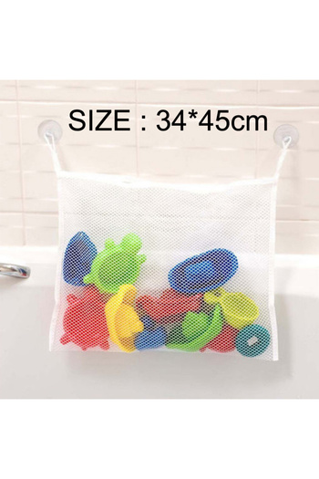 Choice 34X45cm Baby Shower Toy Bathroom Mesh Bag Sucker Design For Bath Toys Kids Basket Cartoon Animal Sha