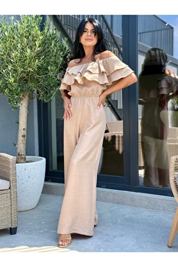 RAMONA BADESCU EXCLUSIVE Flowy jumpsuit with ruffles