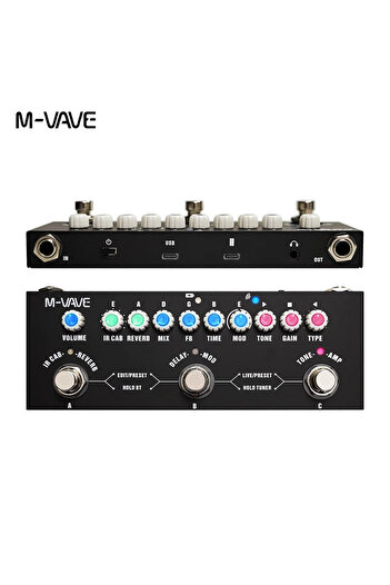 Choice electric guitar M-vave Cube BABY Multi Effects Pedal for Electric Guitar/Bass/Acoustic Guitar 8 IR C
