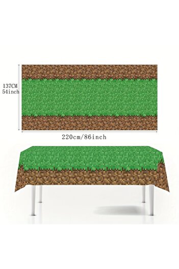 Choice 3PCS A 1/3PCS pixel tablecloth, disposable rectangular tablecloth, event party home decoration,table