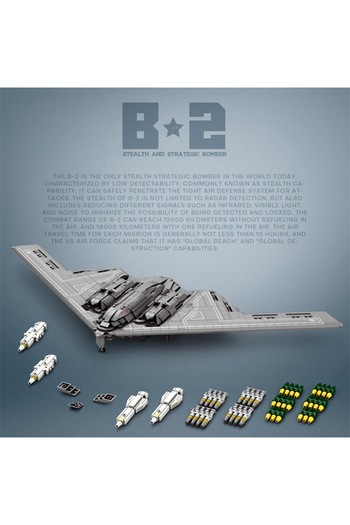 Choice B2 Ghost Bomber Military Technical B2 Ghost Stealth Ghost Bomber Fighter Building Blocks World War W