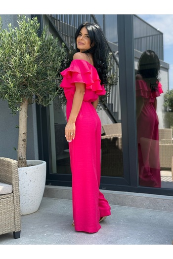 RAMONA BADESCU EXCLUSIVE Flowy jumpsuit with ruffles