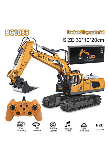 Choice NO.BC1035 1:24 9CH RC Alloy Dump Truck Car Engineering Vehicle Forklift Heavy Excavator Remote Contr