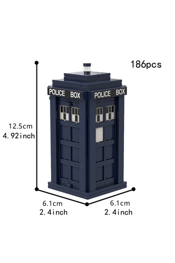 Choice 186PCS MOC ‌Vintage Phone Booth 186PCS Building Blocks DIY Creative Model STEM Toy Holiday Gift for