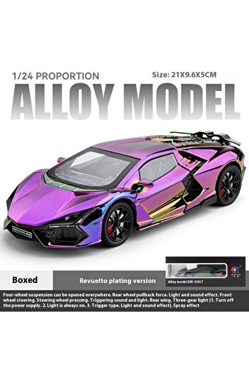 Choice Fantasy with box 1:24 Lamborghini Revuelto Spray Plated Version Model Car Toy Classic Fantasy Color