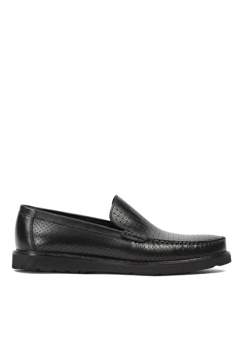 Celal Gültekin Men's Black Leather Loafer