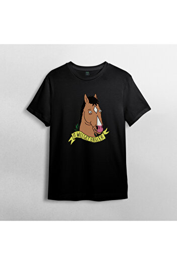 Pixxa Bojack Horseman Unisex 100% Cotton Crew Neck T-Shirt Model 5