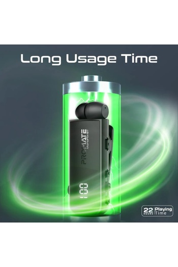 Promate Wireless Mono Earphone This high-definition mono earphone delivers